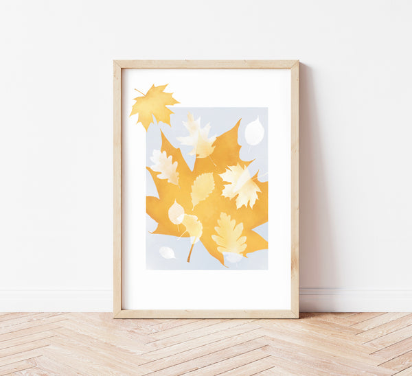 Illustrazione per bambini di foglie autunnali