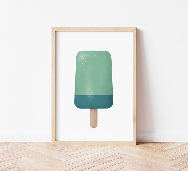 Illustrazione per bambini gelato alla menta