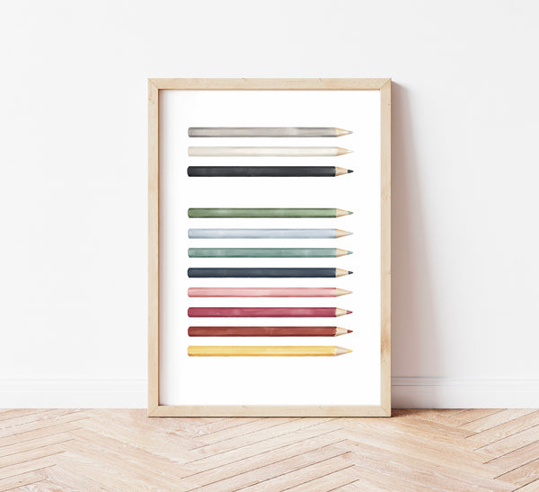 illustrazione di un gruppo di matite colorate