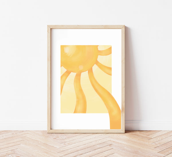 Illustrazione per bambini di un sole raggiante