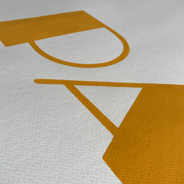 dettaglio di un Poster tipografico dipinto a mano della scritta PASTA