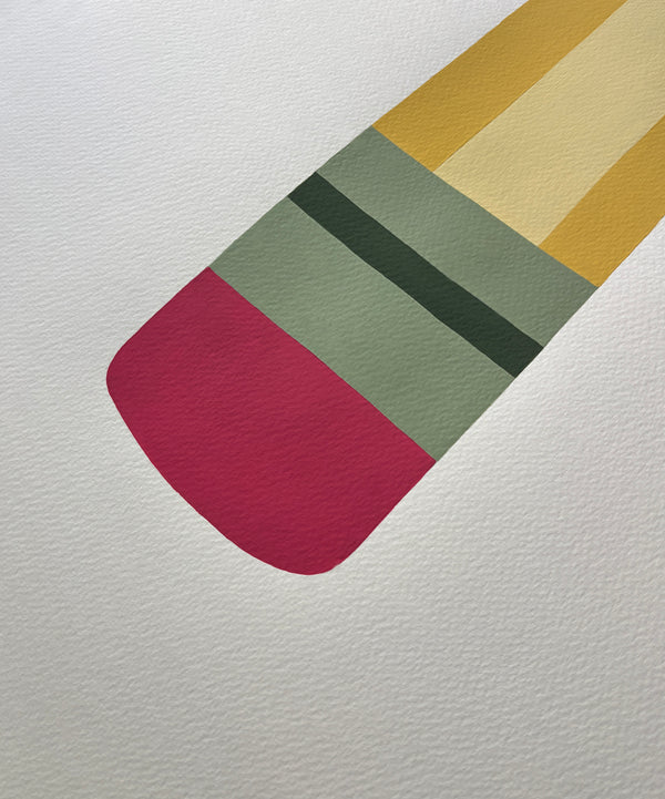 Matitone giallo dipinto a mano