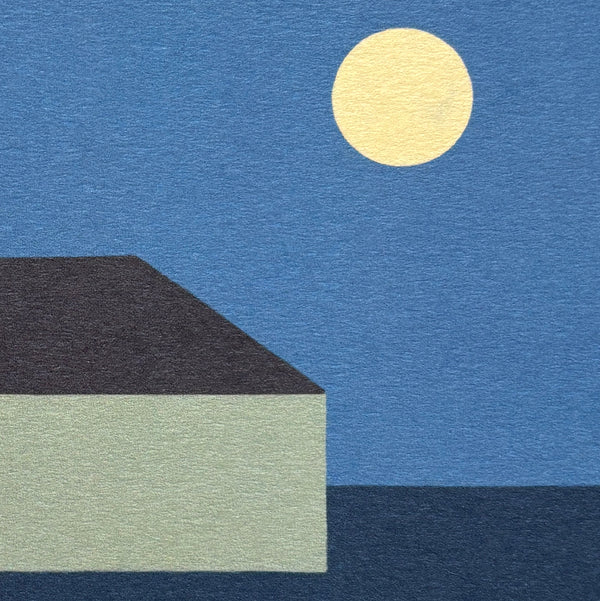 Stampa casa di campagna di notte