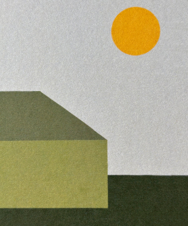 Stampa casa verde di campagna