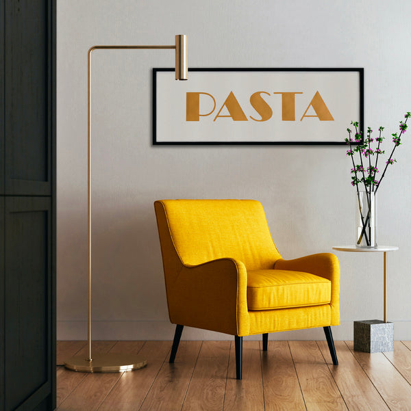 Poster tipografico dipinto a mano della scritta PASTA