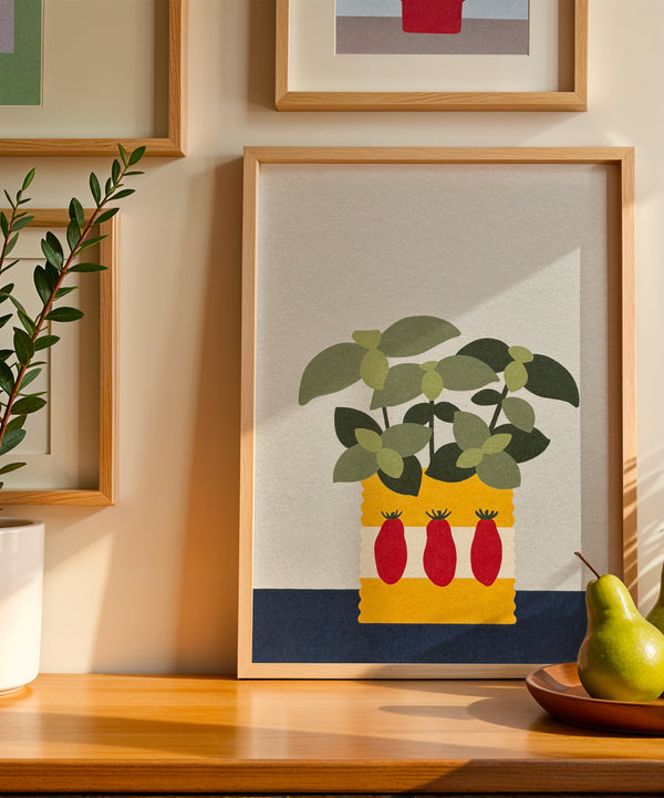 Stampa piantina di basilico