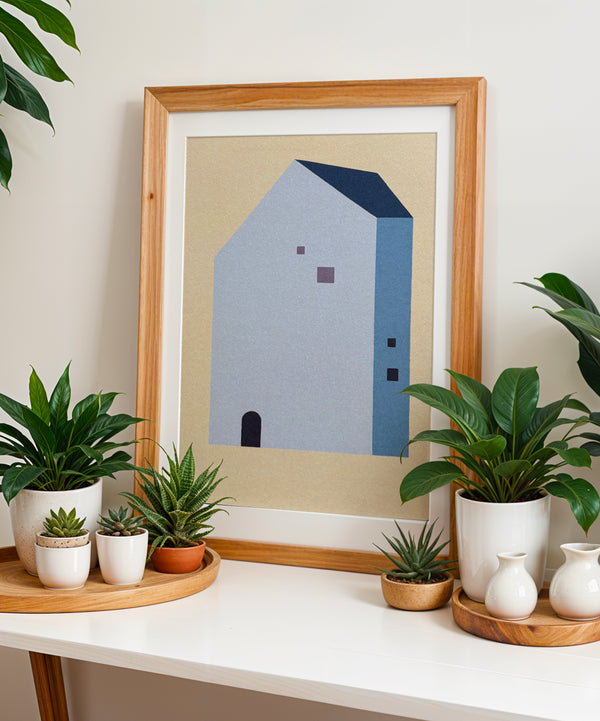 Stampa casa blu