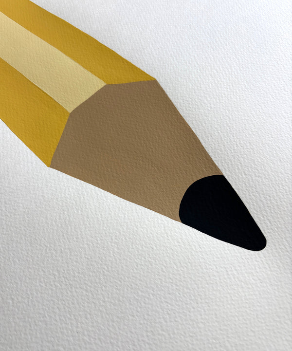 Matitone giallo dipinto a mano