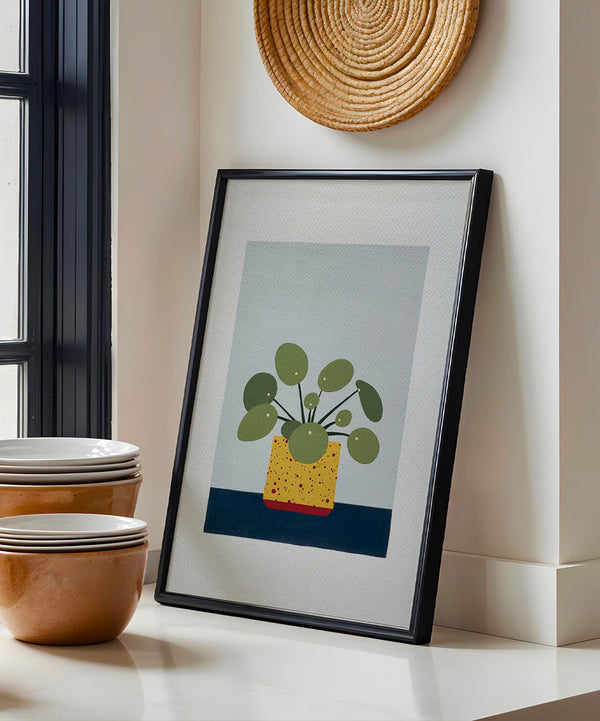 Pilea dipinta a mano